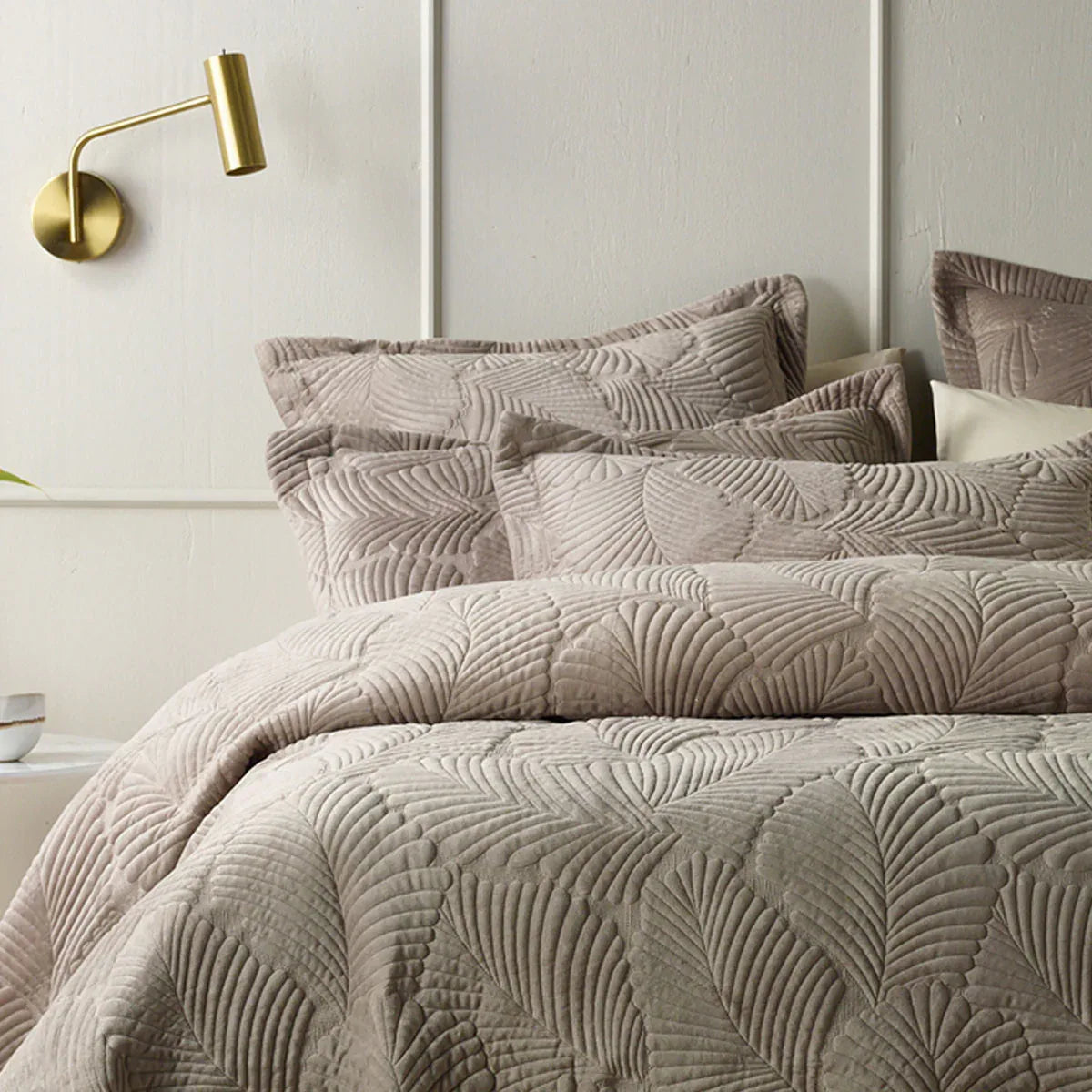 Bianca Kairo Taupe Coverlet Set Queen/King - Mekamart Australia