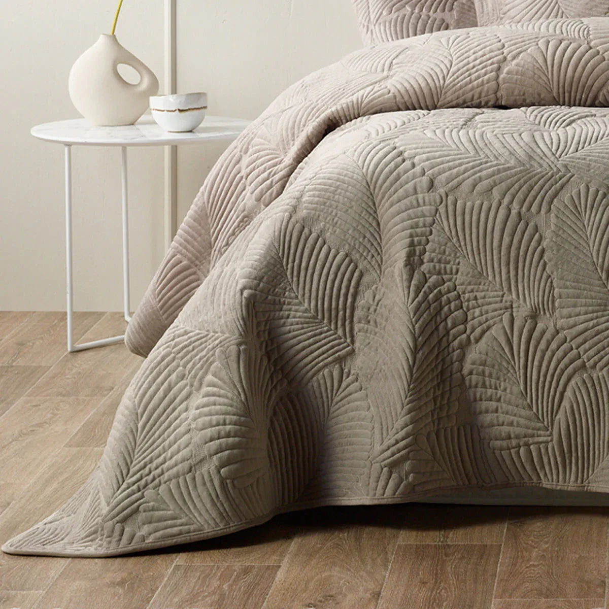 Bianca Kairo Taupe Coverlet Set Queen/King - Mekamart Australia