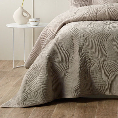 Bianca Kairo Taupe Coverlet Set Queen/King - Mekamart Australia