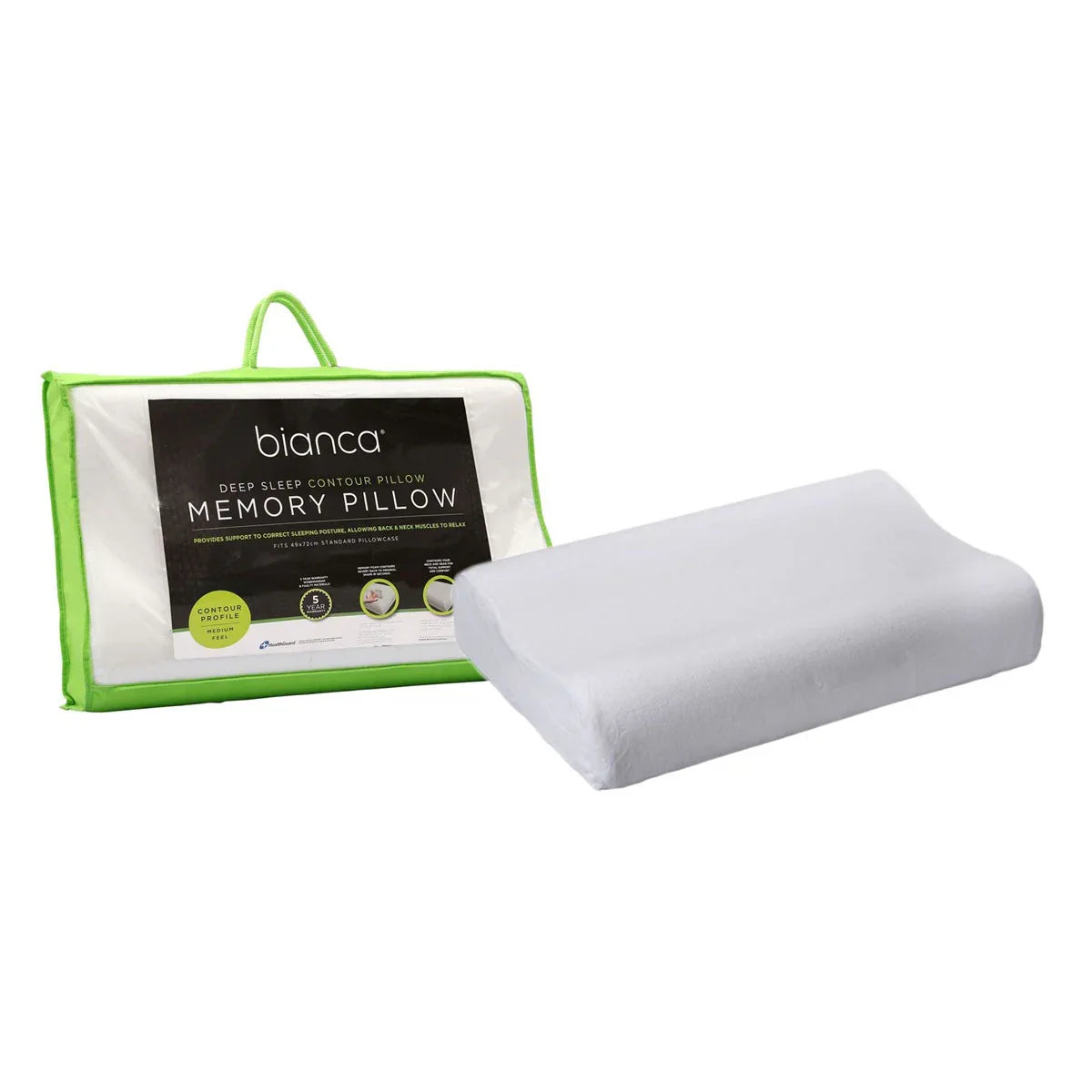 Bianca Memory Foam Contoured Profile Pillow - Mekamart Australia