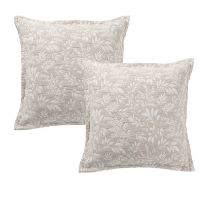 Bianca Pair of Ameila Stone European Pillowcases 65 x 65cm - Mekamart Australia