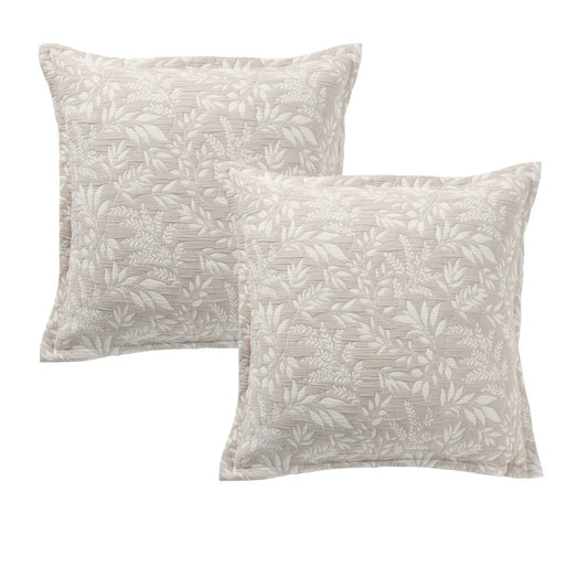 Bianca Pair of Ameila Stone European Pillowcases 65 x 65cm - Mekamart Australia