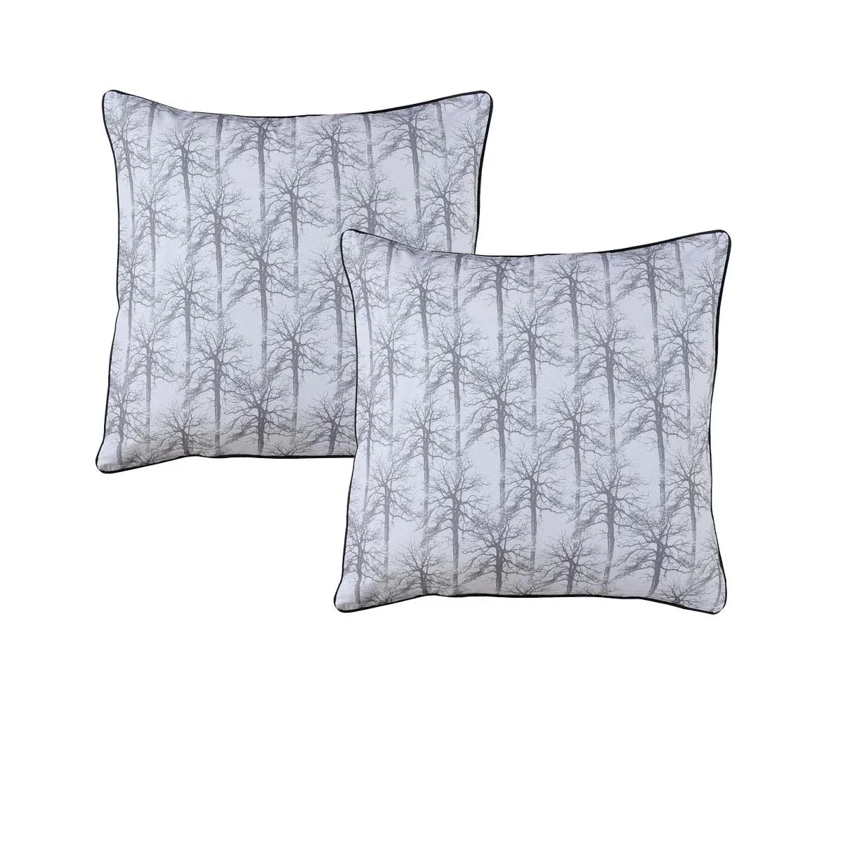 Bianca Pair of Myrtleford Grey European Pillowcases 65 x 65cm - Mekamart Australia