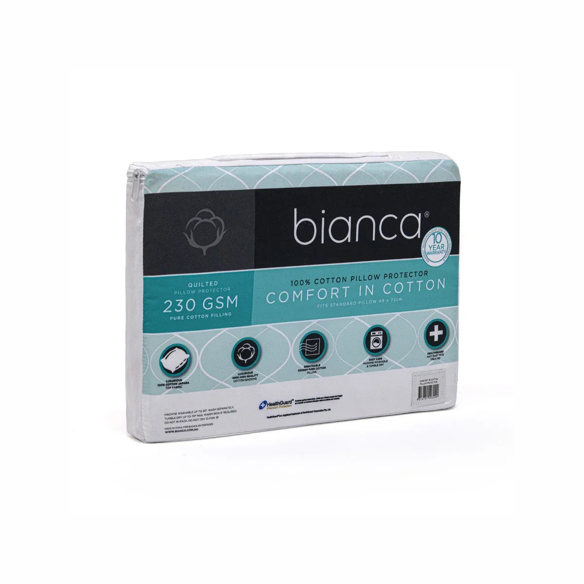 Bianca Comfort in Cotton Pillow Protector Twin Pack Standard - Mekamart Australia