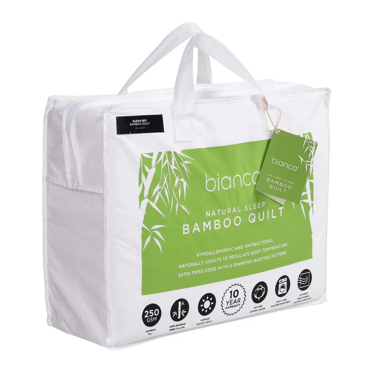 Bianca 250GSM Natural Sleep Bamboo Summer Quilt Queen - Mekamart Australia