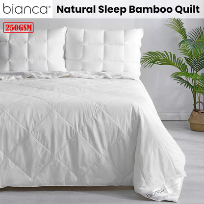 Bianca 250GSM Natural Sleep Bamboo Summer Quilt Single - Mekamart Australia