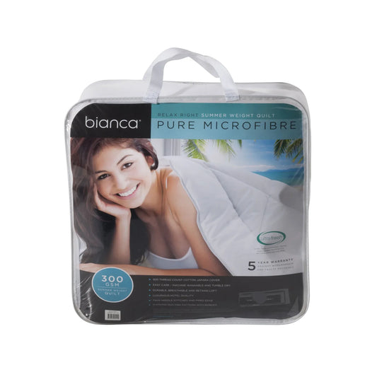 Bianca 300GSM Relax Right Summer Microfibre Quilt Single - Mekamart Australia