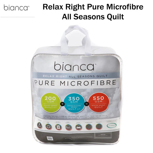 Bianca Pure Microfibre All Seasons Quilt Super King - Mekamart Australia