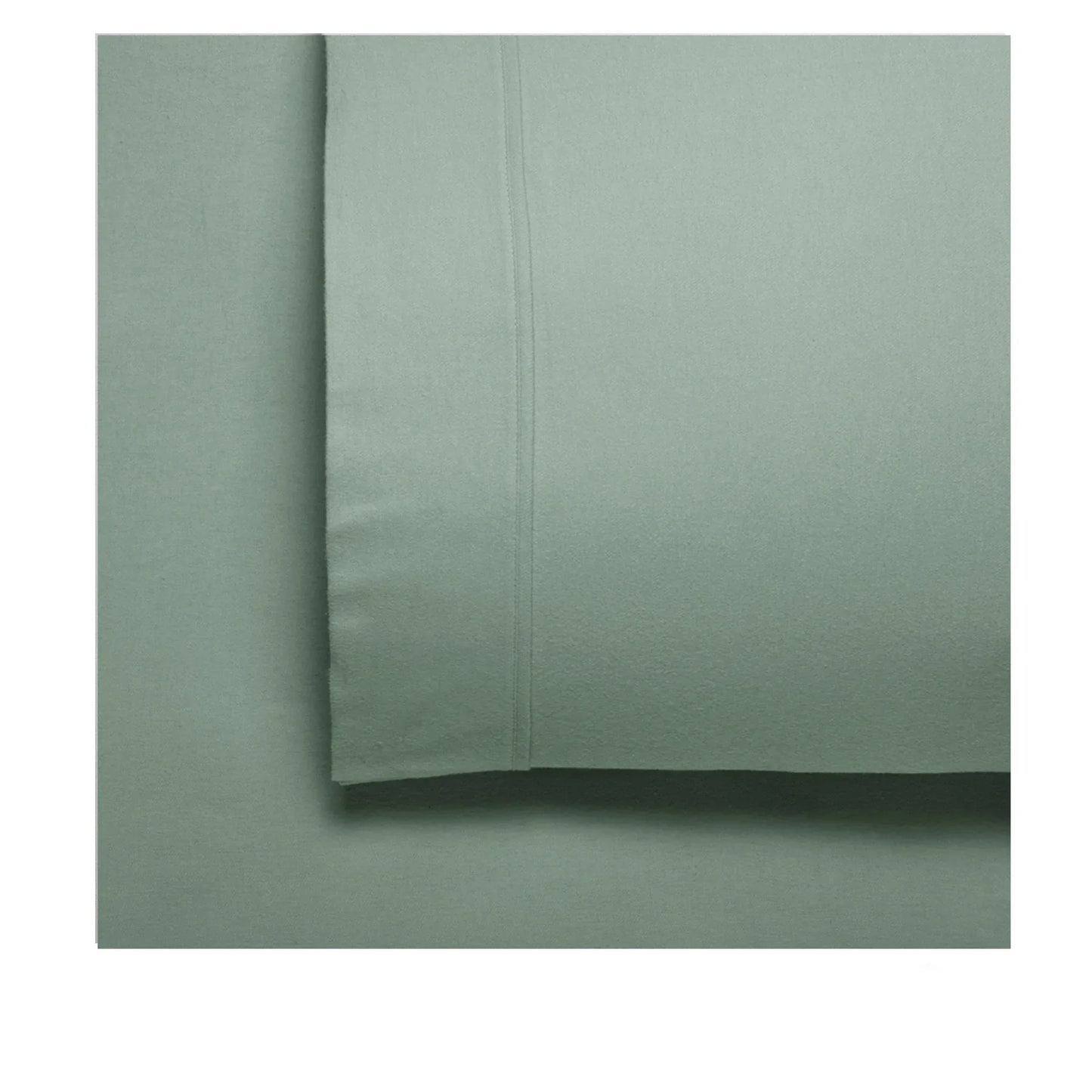 Bianca Fletcher Flannelette Cotton Sheet Set Sage Queen - Mekamart Australia