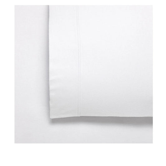 Bianca Fletcher Flannelette Cotton Sheet Set White Single - Mekamart Australia