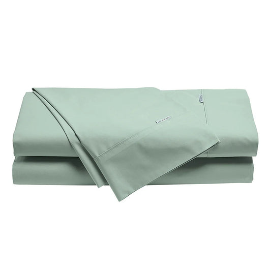 Bianca Heston Cotton Percale Sheet Set Sage King - Mekamart Australia