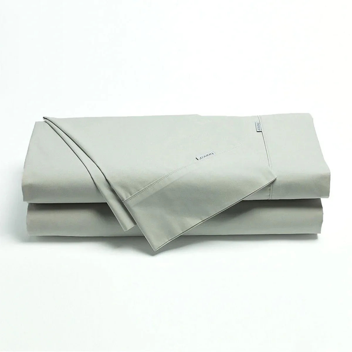 Bianca Heston Cotton Percale Sheet Set Silver Long Single - Mekamart Australia
