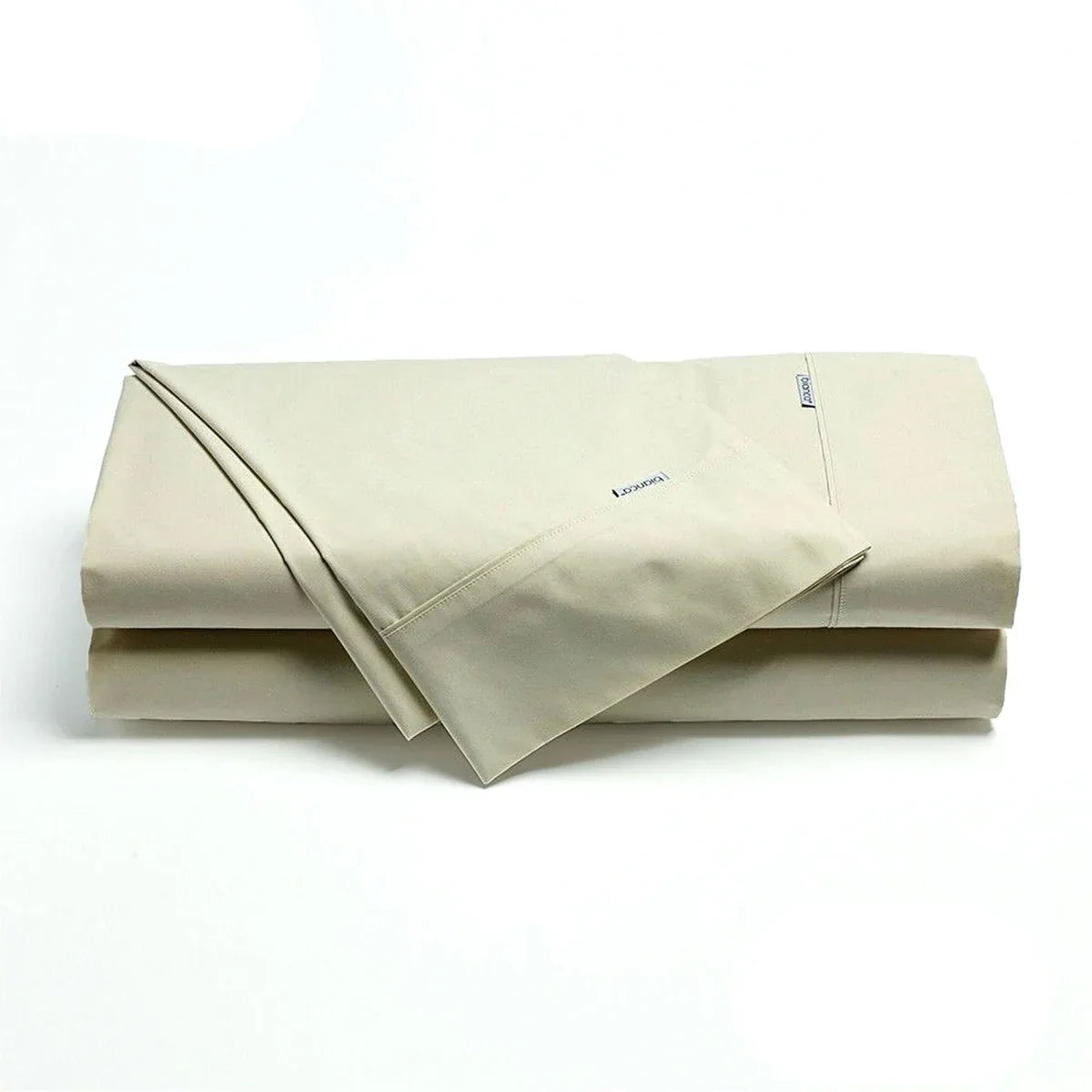 Bianca Heston Cotton Percale Sheet Set Stone Double - Mekamart Australia