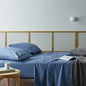 Bianca Natural Sleep Recycled Cotton and Bamboo Sheet Set Blue Split King - Mekamart Australia