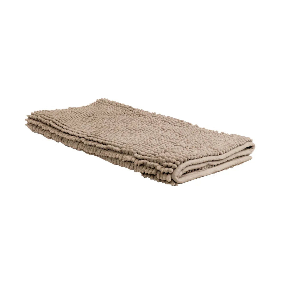 Chenille Toggle Bath Mat 50 x 80cm Taupe - Mekamart Australia