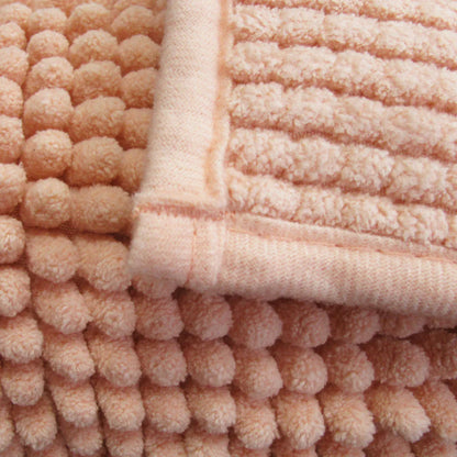 Chenille Toggle Bath Mat 50 x 80cm Taupe - Mekamart Australia