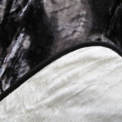 375gsm 1 Ply 3D Print Faux Mink Blanket Queen 200x240 cm Galloping Horse - Mekamart Australia