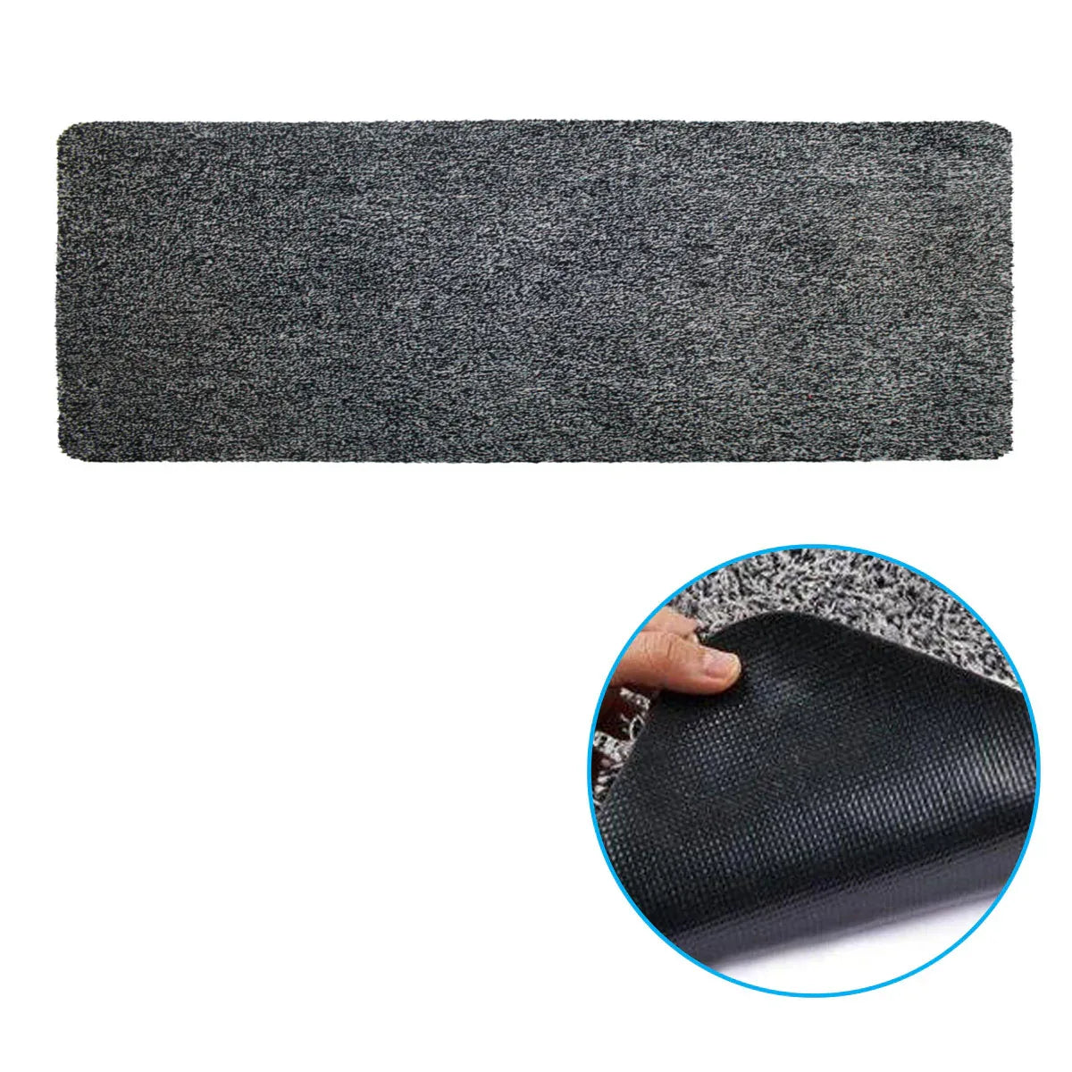 Amazing Absorbent Runner Mat 150 x 57 cm Black/Charcoal/White - Mekamart Australia