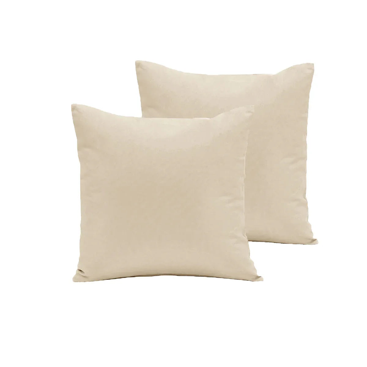 Pair of Polyester Cotton European Pillowcases Ecru - Mekamart Australia