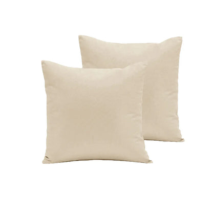 Pair of Polyester Cotton European Pillowcases Ecru - Mekamart Australia
