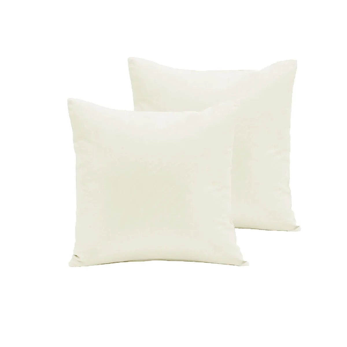 Pair of Polyester Cotton European Pillowcases Off White - Mekamart Australia