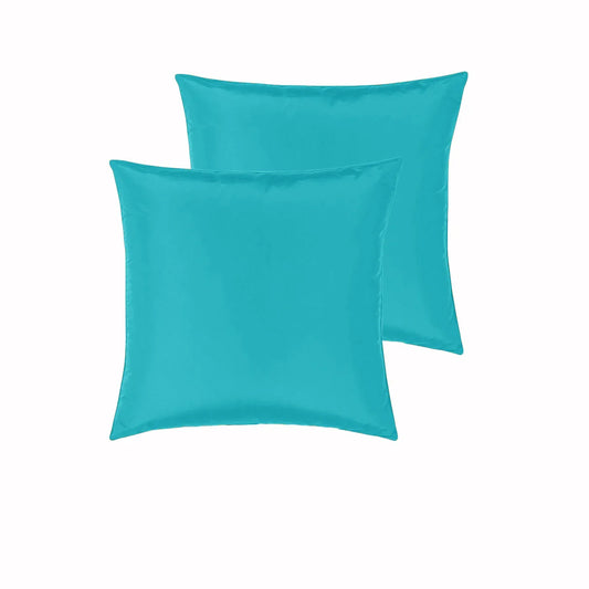 PepperMIll Satin European Pillowcases ( Pair ) AQUA - Mekamart Australia