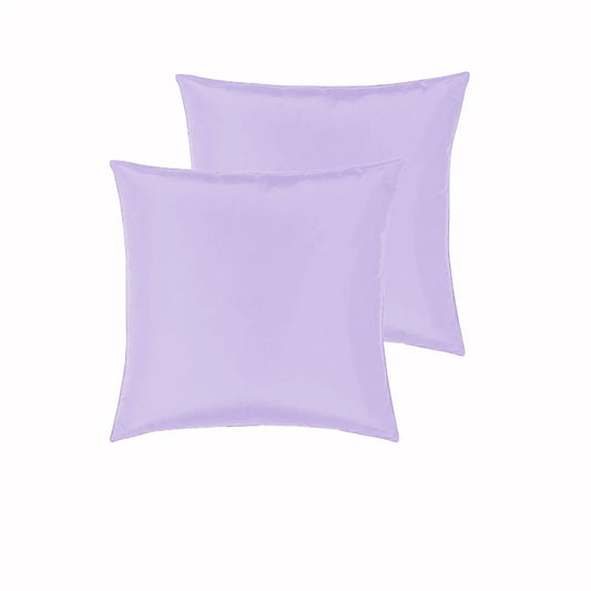 PepperMIll Satin European Pillowcases ( Pair ) LILAC - Mekamart Australia