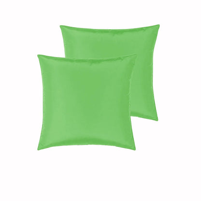 PepperMIll Satin European Pillowcases ( Pair ) LIME - Mekamart Australia