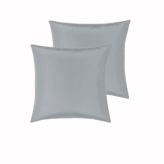 PepperMIll Satin European Pillowcases ( Pair ) SILVER - Mekamart Australia