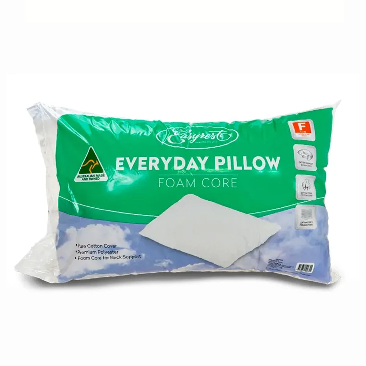 Easyrest Everyday Foam Cored Queen Sized Pillow - Mekamart Australia