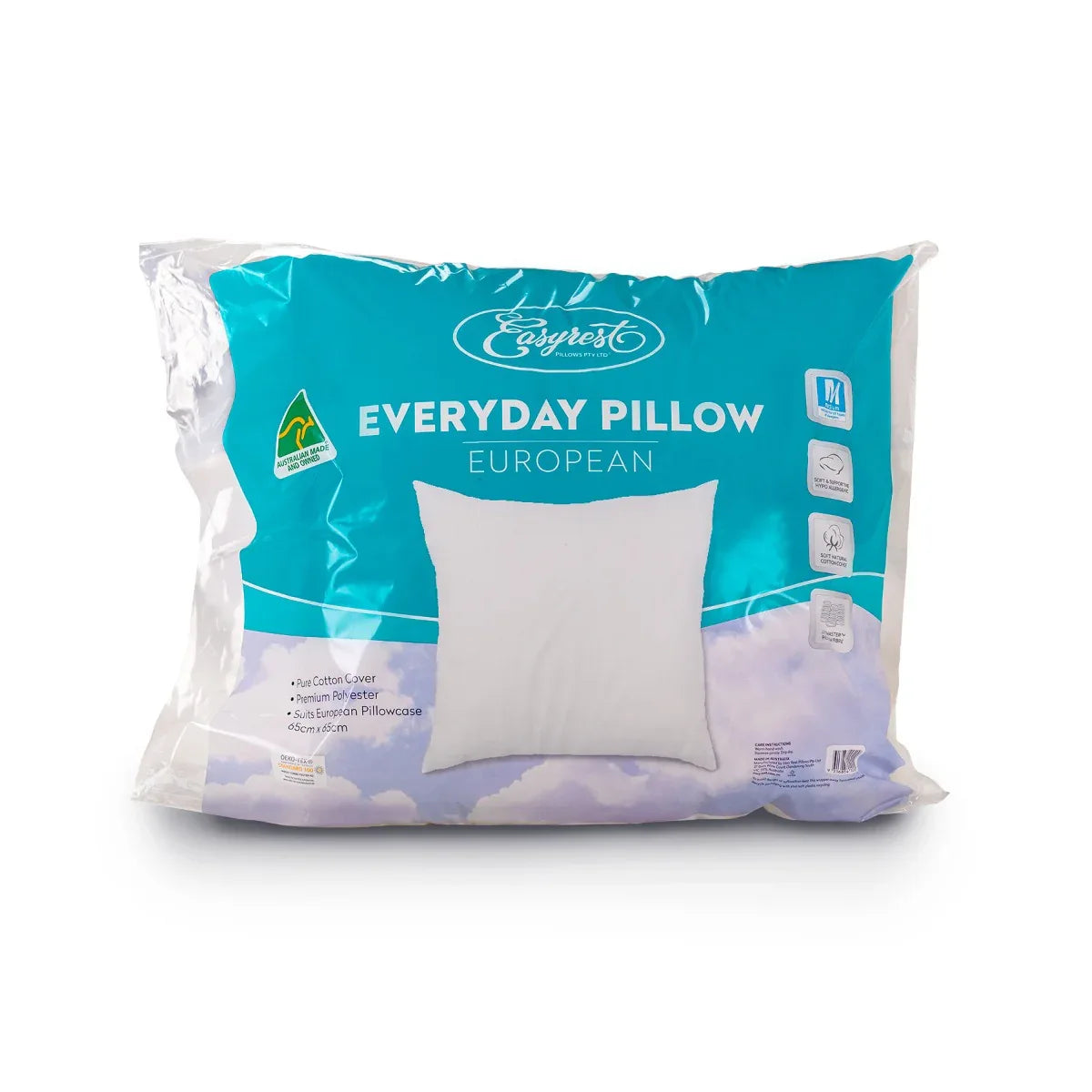 Easyrest Australian Made Everyday European Pillow - Mekamart Australia