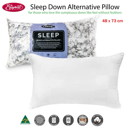 Easyrest Sleep Down Alternative Standard Pillow Suits Back Sleeper - Mekamart Australia