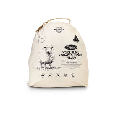 Easyrest Wool Blend V Pillow in Fabric Bag - Mekamart Australia