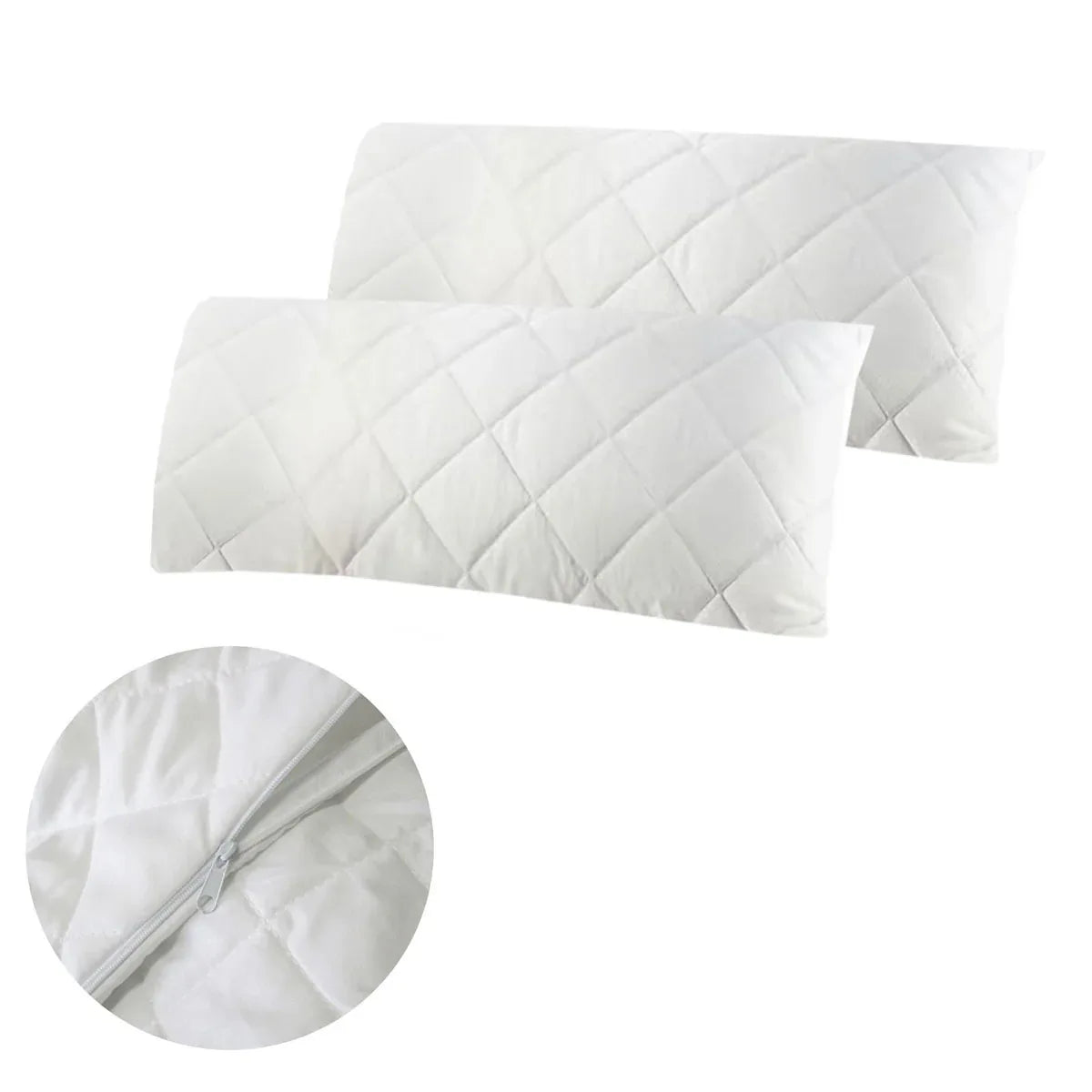 Easyrest Pair of King Quilted Pillow Protectors 52 x 92 cm - Mekamart Australia
