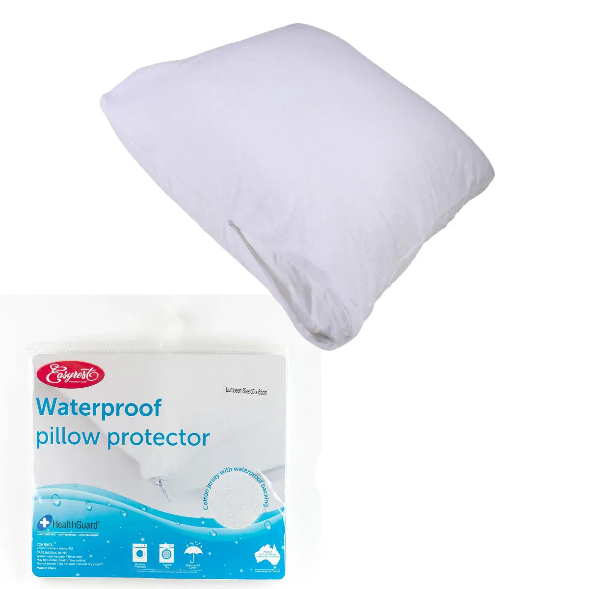 Easyrest Bamboo Cotton Jersey Waterproof European Pillow Protector - Mekamart Australia