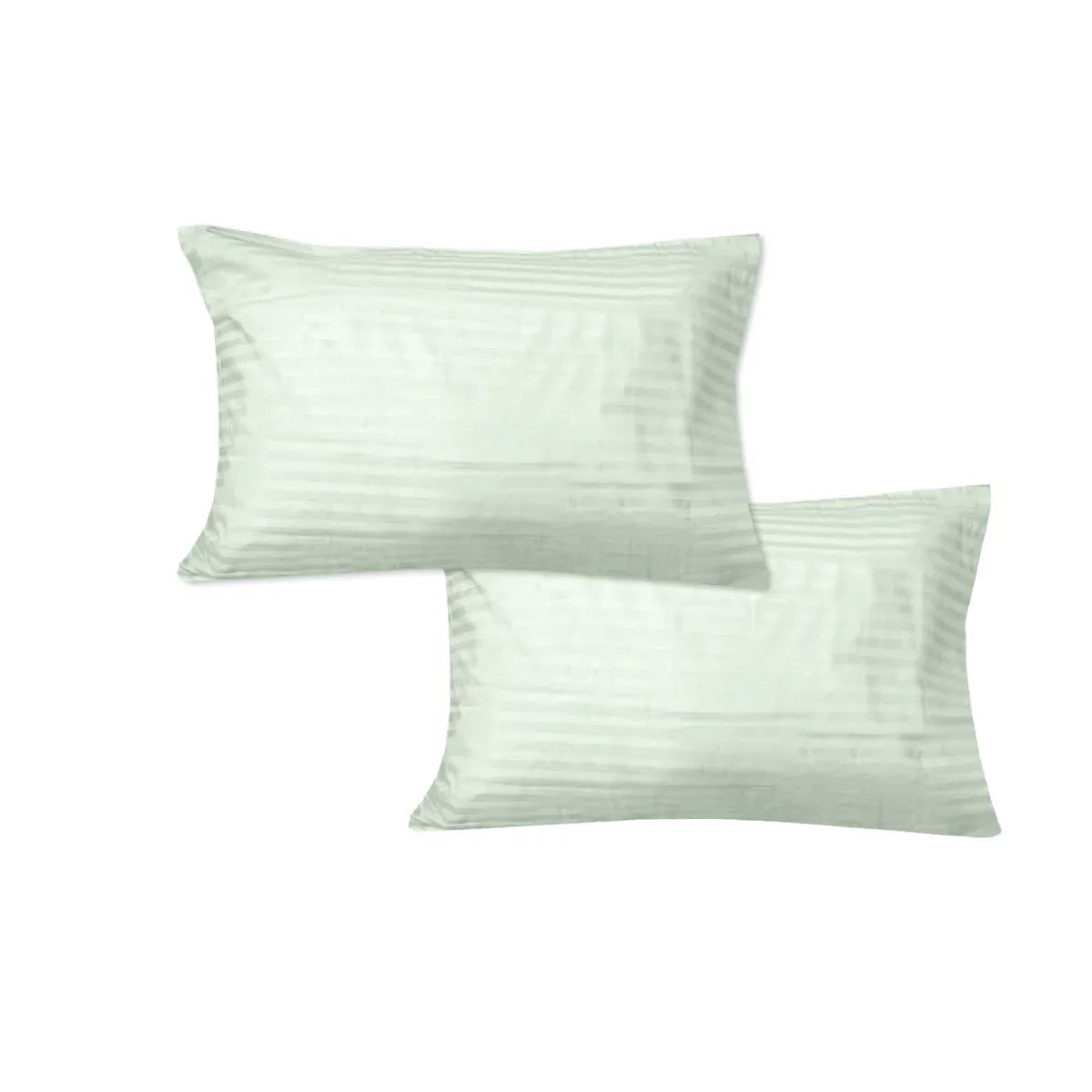 600TC Pair of Wide Self Striped Standard Pillowcases Tea - Mekamart Australia