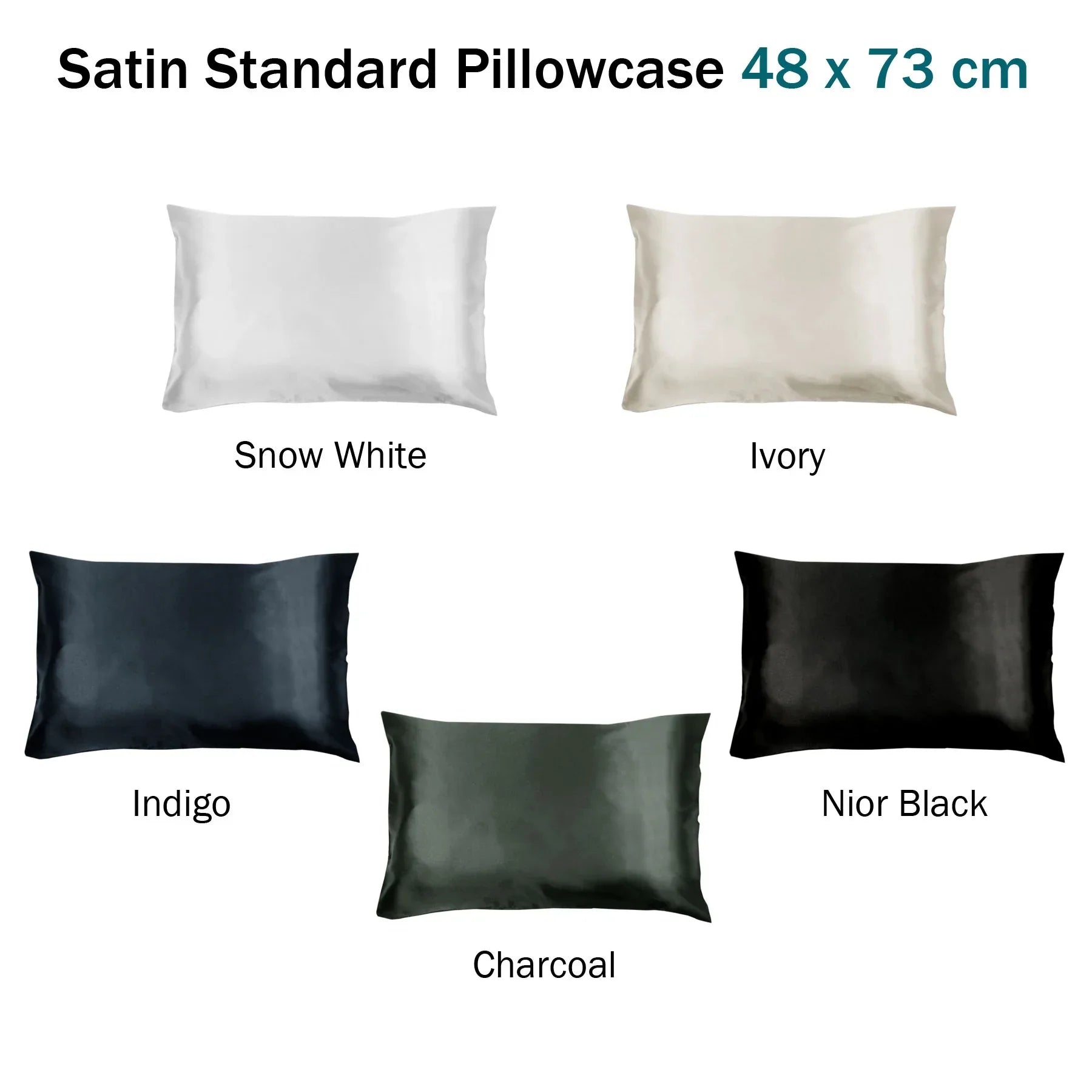 Invitation Satin Standard Pillowcase Indigo - Mekamart Australia
