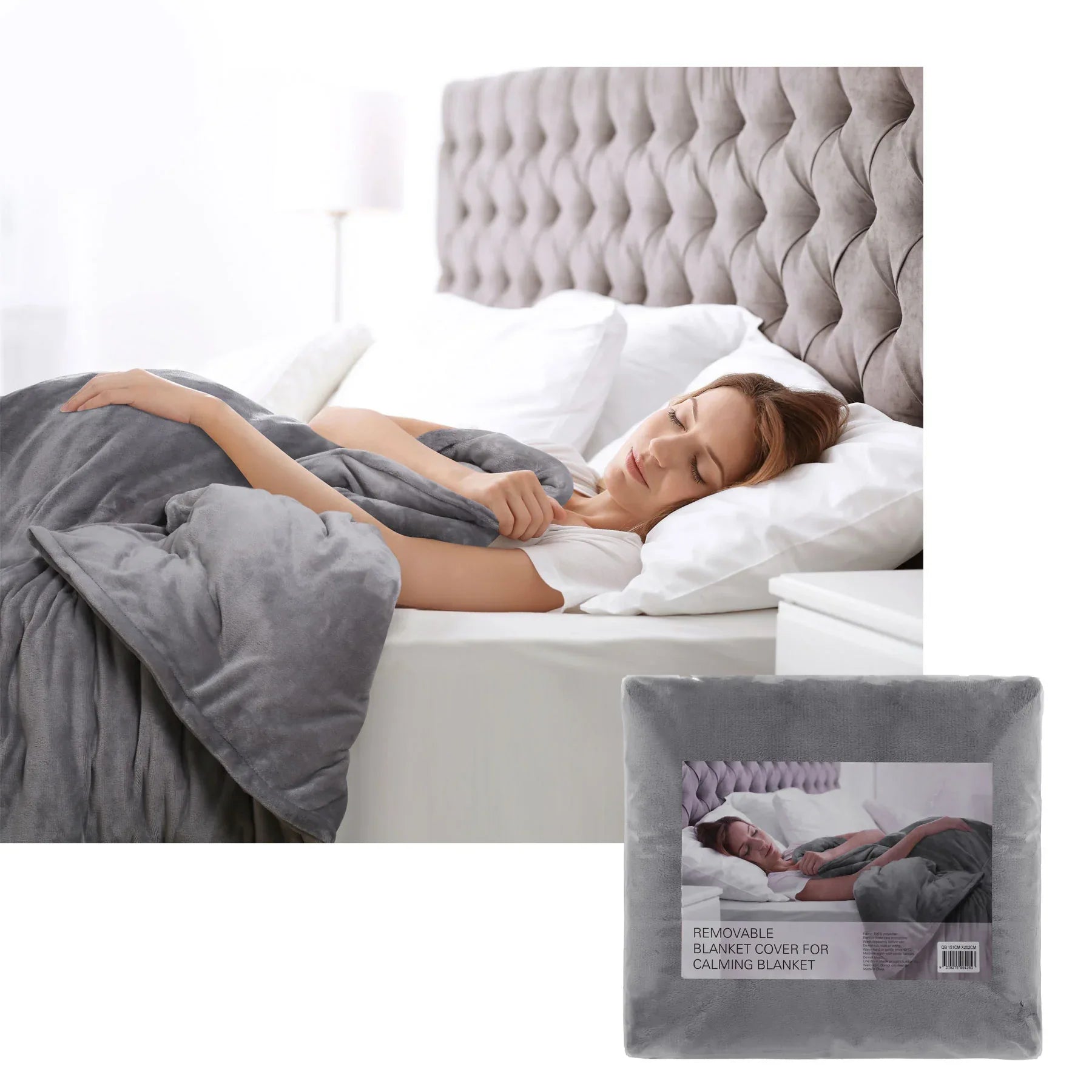 Accessorize Grey Removable Blanket Cover Single - Mekamart Australia