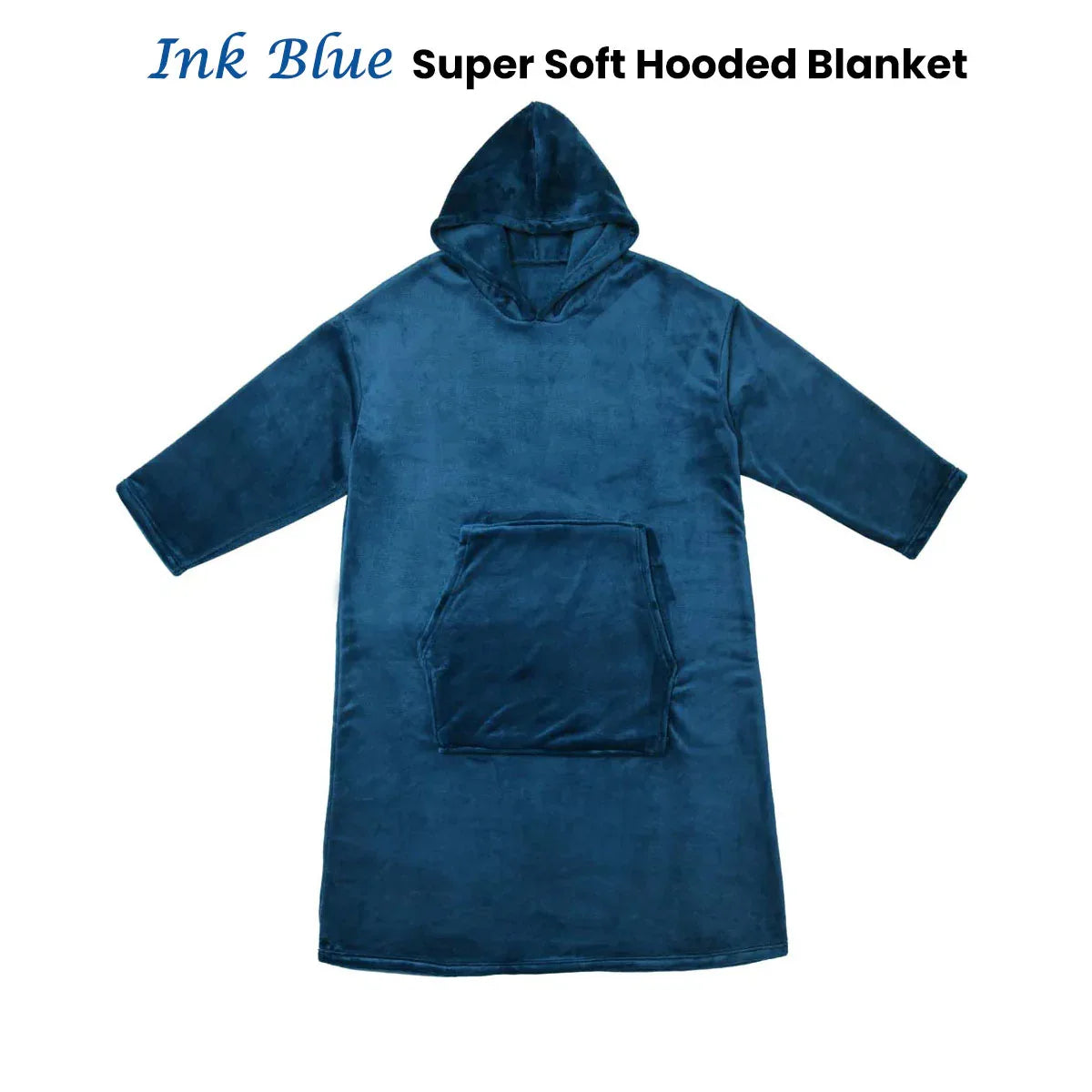 Accessorize Ink Blue Super Soft Hooded Blanket Extra Large - Mekamart Australia