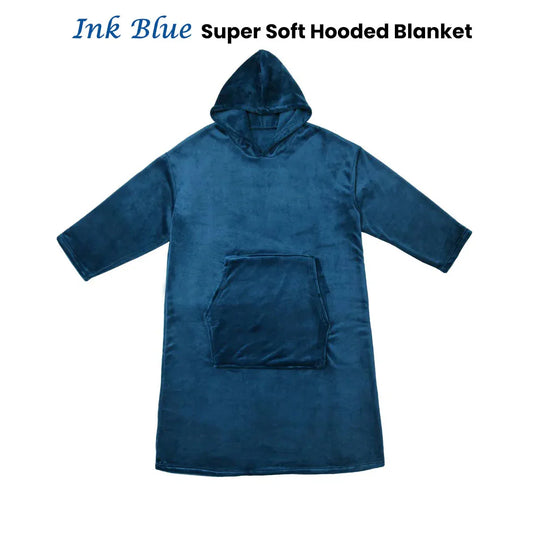 Accessorize Ink Blue Super Soft Hooded Blanket Small/Medium - Mekamart Australia