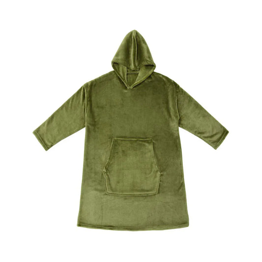 Accessorize Moss Green Super Soft Hooded Blanket Extra Large - Mekamart Australia