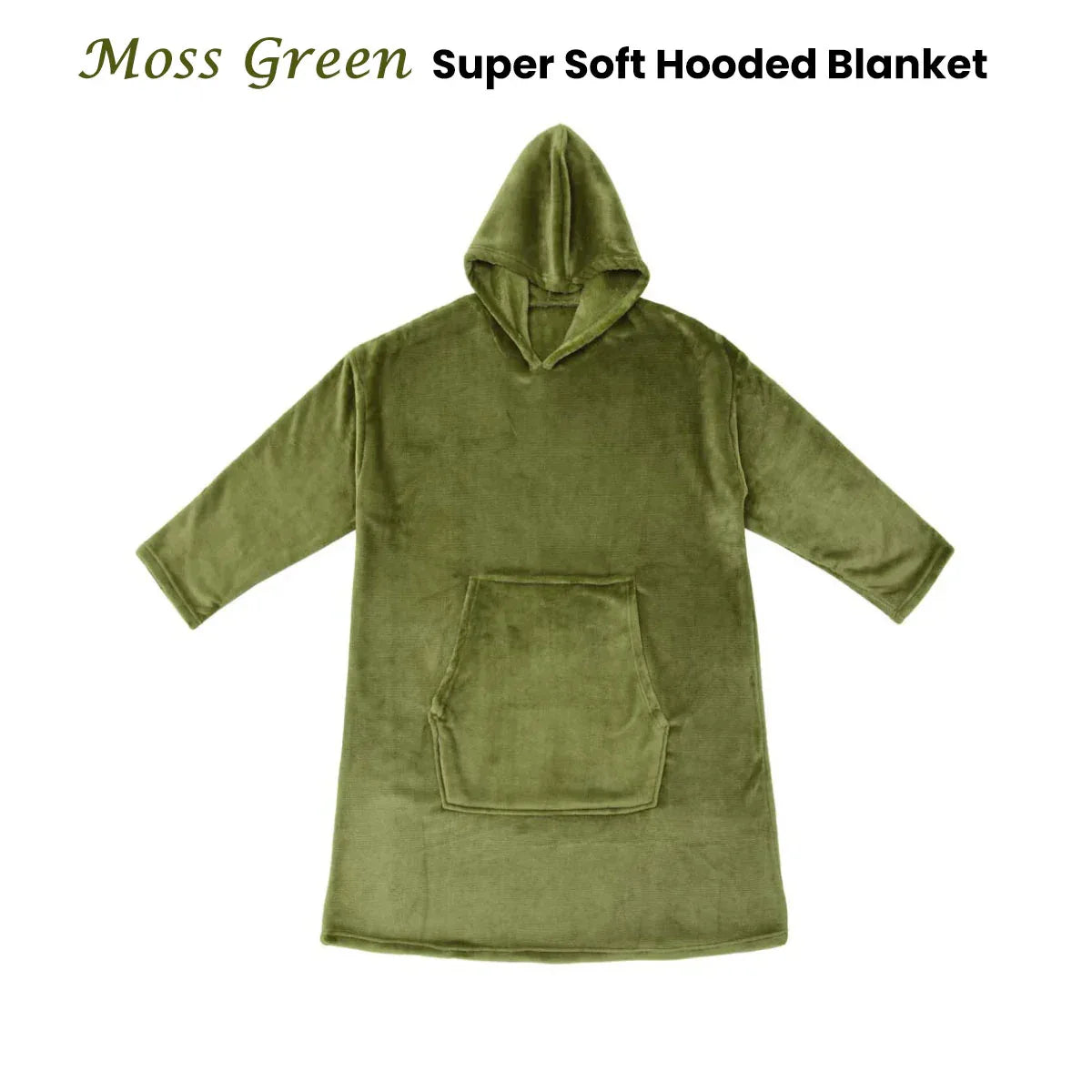 Accessorize Moss Green Super Soft Hooded Blanket Small/Medium - Mekamart Australia