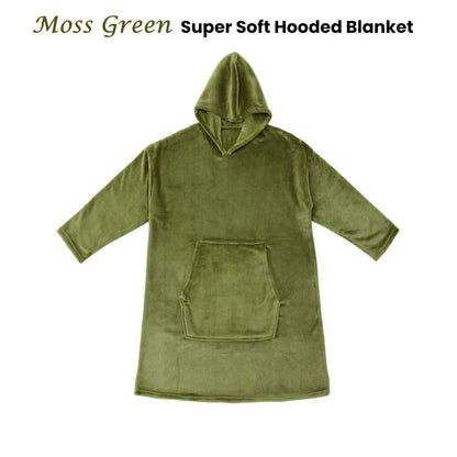 Accessorize Moss Green Super Soft Hooded Blanket Small/Medium - Mekamart Australia