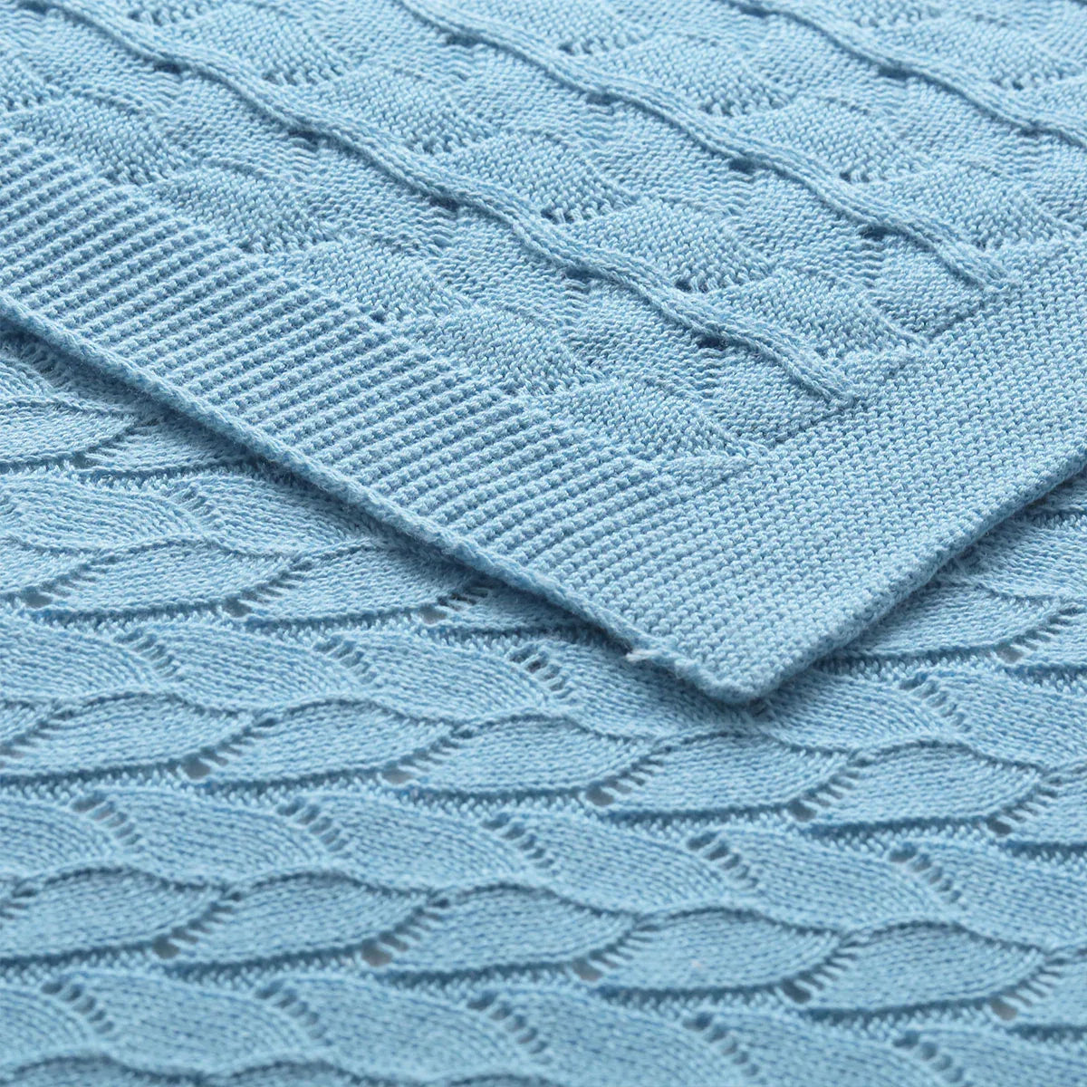 Little Gem Lyla Blue Cotton Baby Blanket 75 x 100 cm - Mekamart Australia
