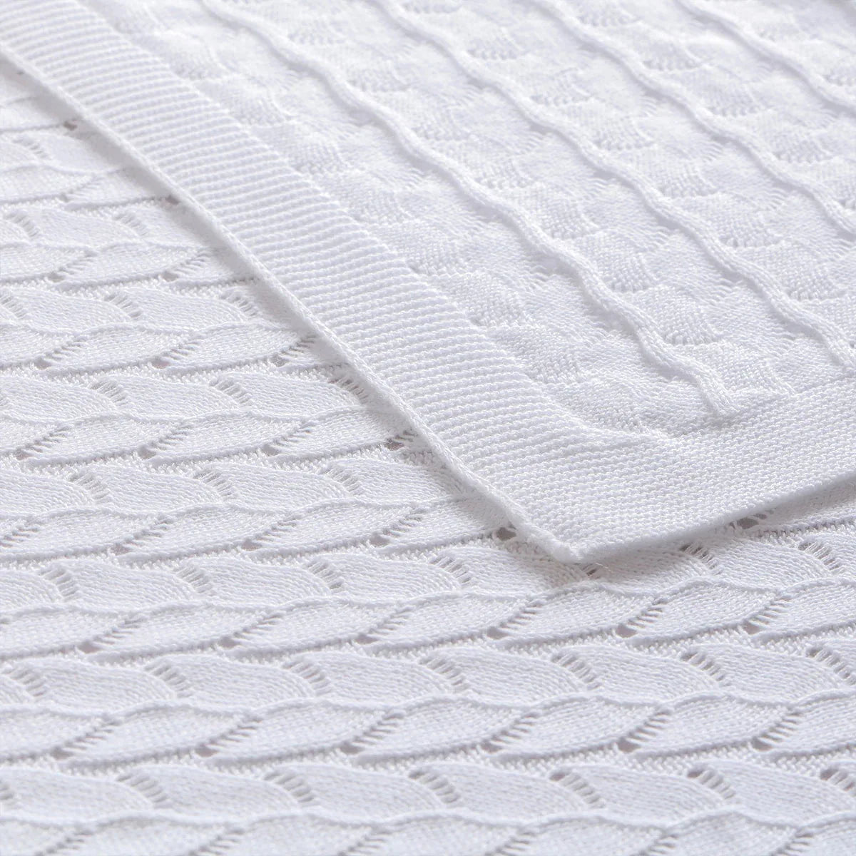Little Gem Lyla White Cotton Baby Blanket 75 x 100 cm - Mekamart Australia