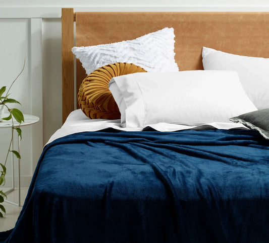Accessorize Super Soft Blanket Queen/King Ink Blue - Mekamart Australia