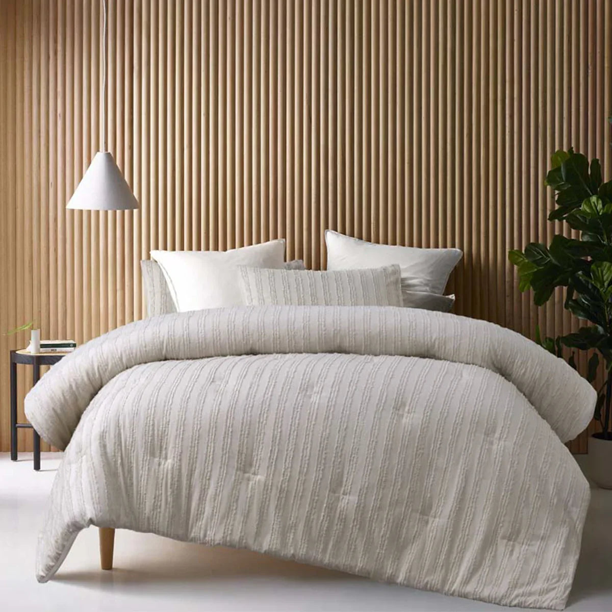 Vintage Design Homewares Reflections Natural 3 Piece Comforter Set King - Mekamart Australia