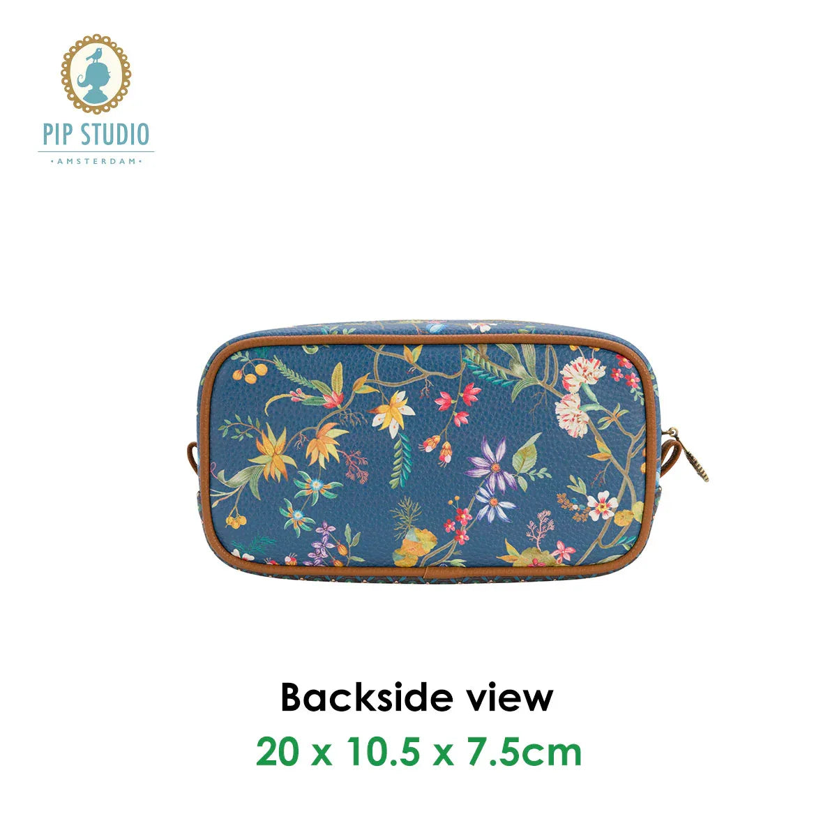 PIP Studio Petites Fleurs Dark Blue Small Square Cosmetic Bag - Mekamart Australia
