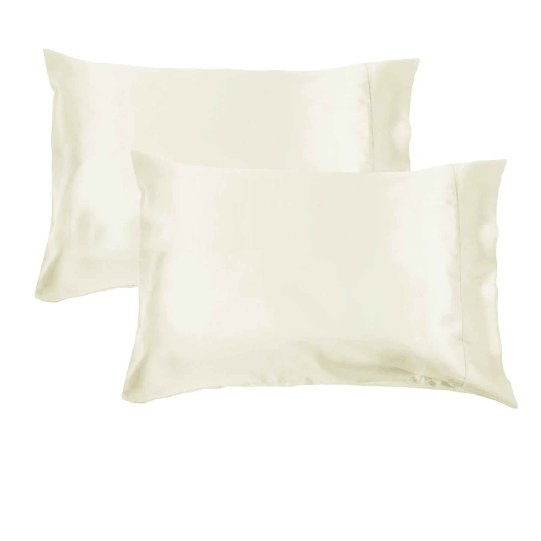 Accessorize 300TC Deluxe Essentials Satin Standard Pillowcases Stone (Ivory) - Mekamart Australia