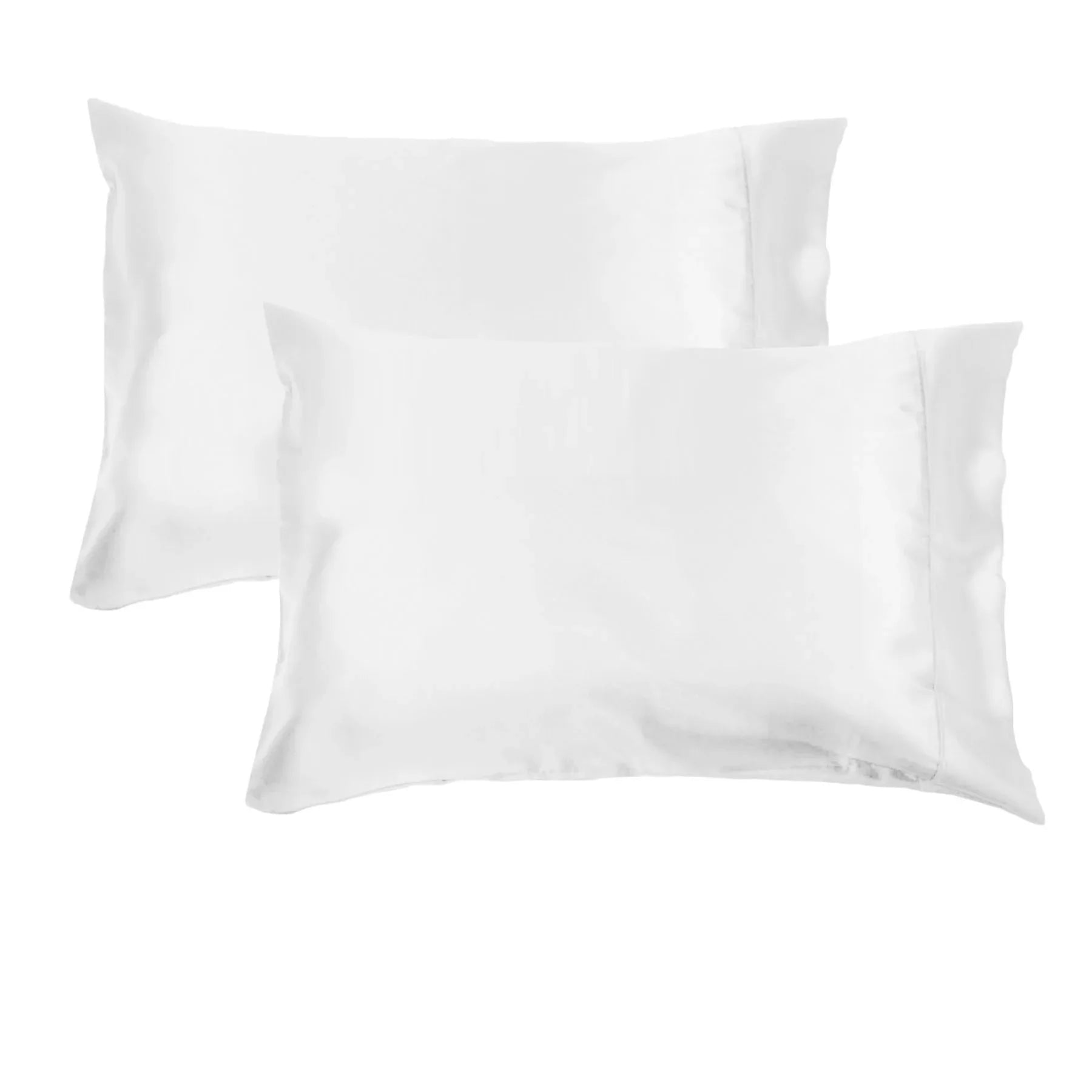 Accessorize 300TC Deluxe Essentials Satin Standard Pillowcases White - Mekamart Australia